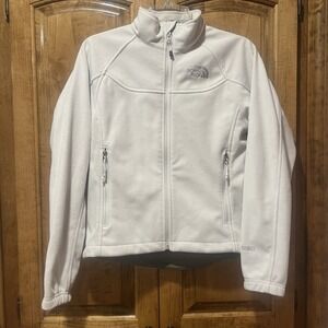 The North‎ Face Women's White Small Windwall Long Sleeve Zip Up Jacket